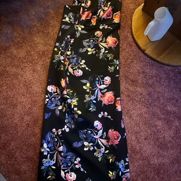 BCX Black Floral Maxi Dress | Size 13 | Formal Evening - Picture 2 of 3